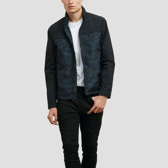 Kenneth Cole Camo Printed Windbreaker Jacket, S - Picture 3 of 3